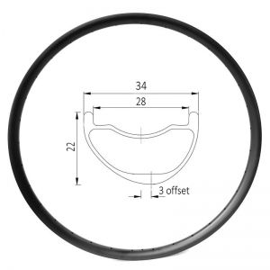 Cerchio asimmetrico in carbonio 29er
        